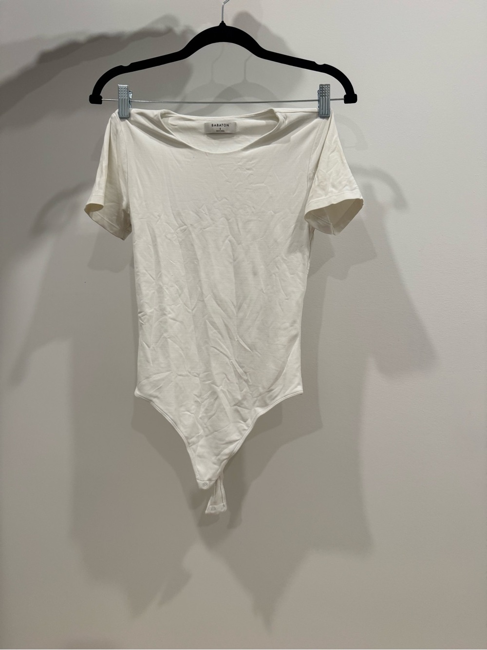Babaton Cream Short-Sleeve Bodysuit